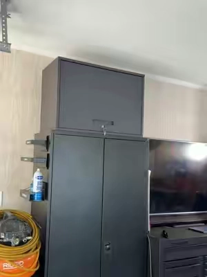 Stop wasting all that empty wall space in your garage. These Letaya upper cabinets give you extra storage without taking up any more floor space. 🔧🔥 #Letaya #GarageCabinets #GarageStorage #GarageSetup #GarageOrganization 