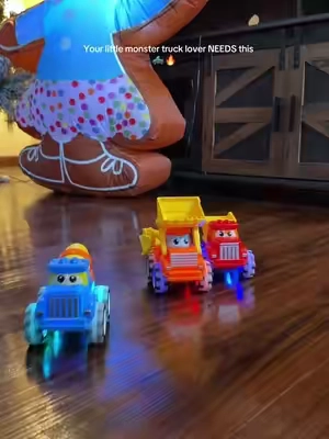 The LED lights make these SO much cooler 😭🔥 Perfect for your little monster truck lover 🛻✨ #MonsterTrucks #KidsToys #ToddlerToys #BoyMom #GiftIdeas 