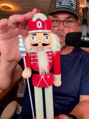 12in Wooden Nutcracker with NCAA Team Logo #nutcracker #ncaa #QVC #RoysRealReviews 