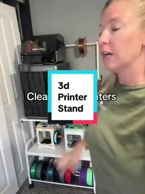 I LOVE this stand! It’s affordable and functional #3dprinterstand #tiktokshopcreatorpicks #3dprint #printercart #filamentholder 