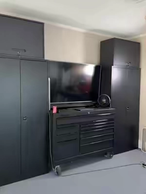 If your garage is running out of storage, these bigger Letaya cabinets can hold a ton without making everything look cluttered. Adjustable shelves, locking doors, and plenty of room for tools, detailing supplies, and more. 🔧 #Letaya #GarageCabinets #GarageStorage #GarageSetup #ToolStorage 