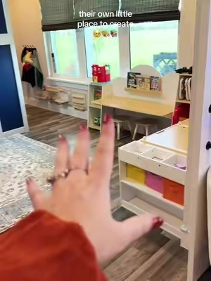 The cutest wind dust to give kids their own little space for crafts, coloring, reading, or learning.  #kidsdesk #kidsactivities  #playroomideas #playroominspo #tiktokshopstockup