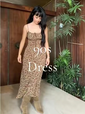 My most asked about dress! 🌼 Jewelry linked too!! Check out Orange cart 🛒  #90sFashion #MillennialStyle #FloralDress #FallOutfitldeas #EasyOutfits