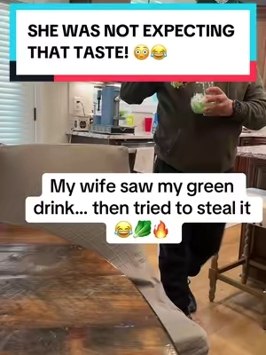 She questioned the green drink… tasted it… and suddenly it was HERS 😂🔥 #DailyGreens #GreensDrink #HealthyHabits #TikTokShopFinds #wellnesstok 