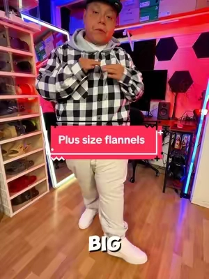 Lightweight hooded flannels #flannels #flannel #bigandtall #plussizeflannel #plussizeflannels 