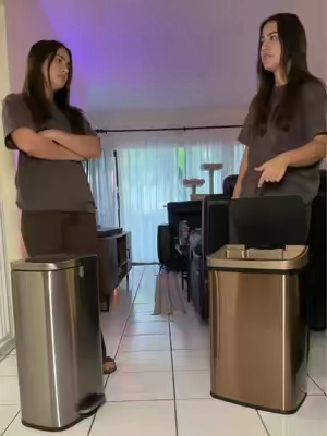 Not even close  #rosegoldtrashcan #trashcan #motionsensorgarbagecan #motionsensortrash 