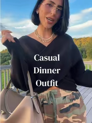 Dinner Outfit 🖤 #ootn #dinneroutfit #casualstyle #casualoutfit 