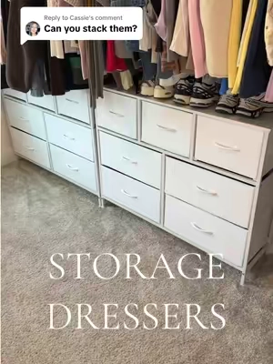 Replying to @Cassie if you want more then the 5 drawer storage these are great too 🙌🏻 #storage #storagehacks #dressers #storagesolutions #organizedhome 