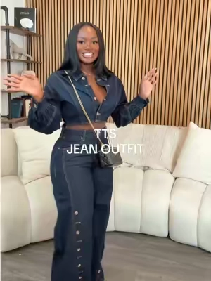 Let me know if yall like this j ean denim outfit 