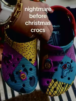 Nightmare before Christmas crocs that are only available on TikTok shop. Grab them before they are gone #crocs#crocsseptemberspotlight #creatorsearchinsights #crocsnightmarebeforechristmas #nightmarebeforechristmas  