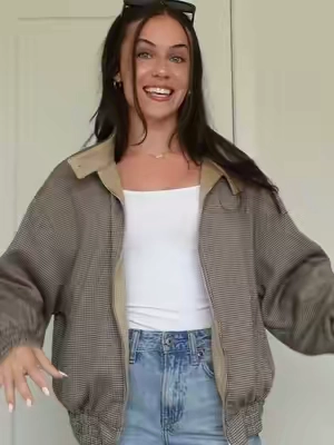 Cider reversible jacket! This is one of my favorite finds for fall! #reversiblejacket #bomberjacket #jacket #fallfashiontrends #cider 