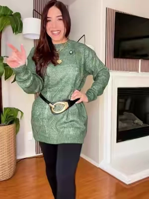 #knitsweater #sweaterdress #sweateroutfit @ChicMe_official 