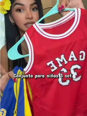 3 pack conjuntos de niños básquetbol #sohochic #niños #fashion #fyp #ropadeniños 