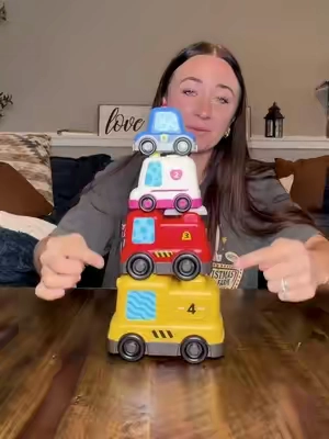the cutest car set 🥹🎁 #christmasgiftideas #giftsforkids #screenfreefun #montessorimom #toycars 