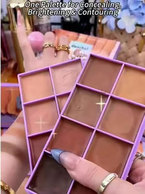 🤩🤩🤩One affordable palette can do highlight and contouring?! This palette is absolutely amazing✨✨✨👇👇#Concealer Palette #Affordable  #Beauty #Highlighting#TikTok