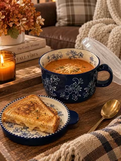 Soup + sandwich season just got a whole lot cuter! 🤎🍂 These QVC soup & sandwich set of 4 are PERFECT for cozy fall meals. They’re limited stock for a limited time and come in even more adorable patterns! 👀🍲🥪 @QVC, Inc  #soupseason #cozyfall #qvcfinds 