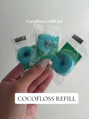 Save on plastic and refill your floss with this set. #cocofloss #expandingfloss #flossrefill #dentalcare #tartar 