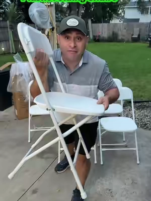 Plastic Folding Chairs with 330-Pound Capacity, Outdoor and Indoor, for Home, Office, Party #PlasticFoldingChairs #PortableChairs #FoldingChairs #tiktokshopcreatorpicks #tiktokshopstockup 