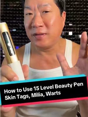 How to use the 15 level beauty pen. skintags, milia, warts, dark spots, age spots #skintags #milia #warts #beautypen #beautyhacks 