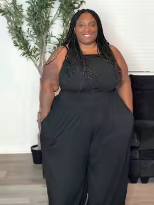 Plus Size Halter Neck Jumpsuit #plussize #fashion #jumpsuit #tiktokshop #fyp 