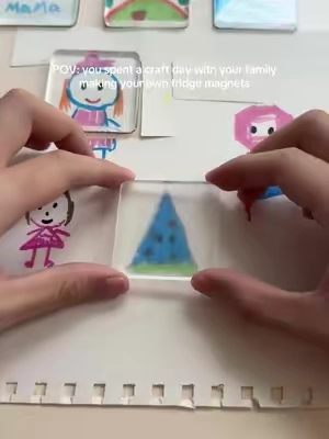 Turn any picture or drawing into a magnet in under 2 minutes #TikTokshopbacktoschool #custommagnets #cherishthemoments #homemade 