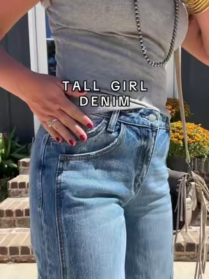 Approx. 32” inseam cuffed Approx. 36- 37” inseam un-cuffed 👏  #denimyourway #westernfashion #tallgirlapproved #outfitsforwomenover30 #casualstyle 