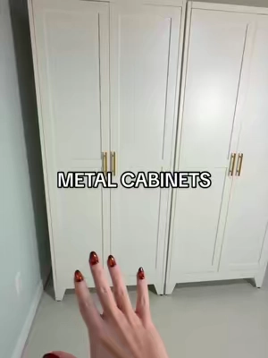 Okay but the metal cabinets for storage and organization are THAT price rn?! This is your sign to run!! 😍 #metalshelves #metalcabinet #storage #storagesolutions #organizedhome 