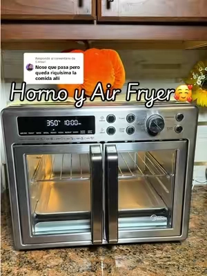 Respuesta a @Camari  Este horno es 10 en 1, hornea, frie al aire ,tuesta ,hace pizza, realienta, mantiene caliente, deshidrata, y mucho más....#horno #midea #KitchenHacks #BlackFriday #cibermonday @MideaAmerica 