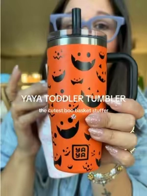 the cutest little toddler tumblers for halloween🎃👻🍂  @GetYaYa #tumbler #tumblers #tiktokshopstockup #kidstumbler #kidscup 