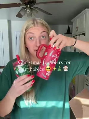 I went crazy with the yaya Christmas tumblers for toddlers #christmastumbler #toddlertumbler #toddlercup 