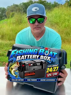 TITLE: Fishing Boat Trolling Motor Battery Box | 12V/24V Marine Battery Storage DESCRIPTION: A great battery box setup for fishing boats, bass boats, jon boats, pontoons and other marine applications. Designed for Group 24/27 batteries, this 12V/24V battery box helps protect and organize your trolling motor or marine battery while keeping your boat setup clean. Great for anglers running trolling motors, fish finders and other 12V or 24V boat accessories. #FishingBoat #TrollingMotor #MarineBattery #BassBoat #BoatAccessories KEYWORDS: fishing boat battery box, trolling motor battery box, marine battery box, boat battery storage, 12V boat battery box, 24V trolling motor battery, Group 24 battery box, Group 27 battery box, bass boat accessories, jon boat accessories, fishing boat accessories, trolling motor accessories, marine battery storage, boat electrical accessories, fishing boat setup