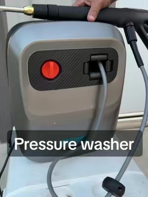 A pressure washer that stays mounted, keeps the hose neatly retracted, and is always ready to go. #PressureWasher #GiraffeTools #GarageTools #OutdoorCleaning #CarCleaning @Giraffe Tools 