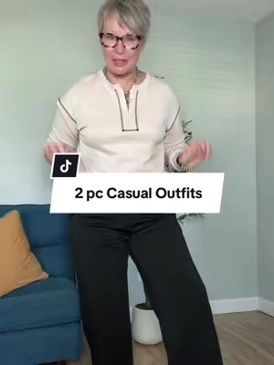 Talk about an elevated look! These casual matching sets are incredibly comfortable, easy to lounge in but definitely don’t look like pajamas! My kind of loungewear!  #tiktokshopstockup #tiktokshopholidayhaul #midsizefashion #over50style #casualoutfits 