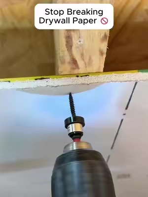 Stop damaging drywall paper with uneven screws. This adjustable depth control bit keeps screws perfectly set, reduces mistakes, and helps create a smooth professional finish every time.#toolupgrade #SummerVibes #DealsForYouDays #DrywallTools #ToolTok 