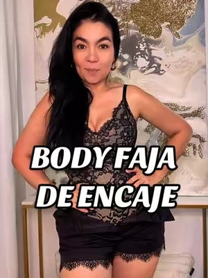 Body faja de encaje para mujer ✨ Control suave de abdomen, escote en V y broches inferiores para ir al baño fácilmente. Ideal para usar con jeans, falda o debajo de tus outfits favoritos. #tiktokshopstockup #tiktokshopfalldaysforyou 