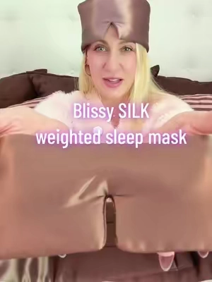 100% silk weighted eye masks just dropped from @Blissy Brand that are heatable chillable weighted and blackout #weightedeyemask #weightedsleepmask #silkeyemask #selfcaretiktok #luxurysleep 