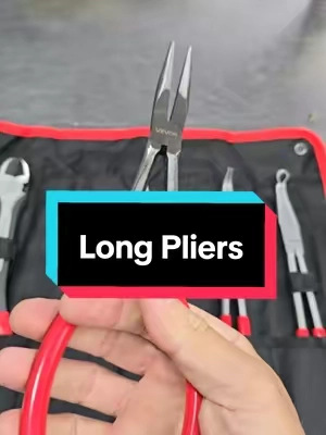 POV: You’re stuck using short pliers in tight spots until this 5-piece long needle nose set actually reaches the work 🔧 This VEVOR 5-Piece Needle Nose Pliers Set includes 11" long pliers for electrical work, auto repairs, clips, and hard-to-reach fasteners. Extra reach and multiple jaw shapes so you’re not forcing one pair to do every job. Reach deeper. Grip better. If you work in tight spaces and need pliers that get there, this set is a solid upgrade. Drop a 🔧 if you need this! Tap the orange cart 🛒 #NeedleNosePliers #VEVOR #PliersSet #GarageTools #MechanicTools 