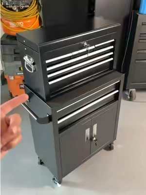 Small toolbox, serious storage. 🔧 This 8-drawer rolling tool chest keeps everything organized, gives you extra storage underneath, and rolls wherever you need it in the garage. #ToolBox #RollingToolChest #GarageTools #ToolStorage #GarageSetup 