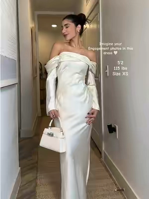 The dreamiest bridal dress 😍🤍 #TikTokshopbacktoschool #sohochic #whitedress #bridaldress #engagementdress 