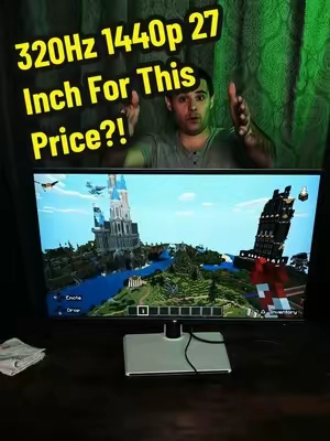 320hz 1440p 27 inch gaming Monitor this affordable?!?! #monitor #gamingmonitor #highrefreshrate #GamingSetup #tiktokshopstockup 