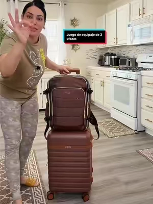 Juego de maletas de viaje UKEIN de 3 piezas: equipaje unisex de policarbonato rígido con maleta de mano de 20 pulgadas, ruedas giratorias silenciosas, candado TSA y mochila práctica; ideal para el regreso a clases, viajes internacionales, inspiración de atuendos para el aeropuerto y videos de preparación de equipaje.#tiktokshopcreatorpicks #equipajedemano #maleta #equipaje #viajes 