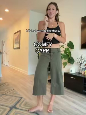 when you wanna look elevated but don't wanna wear jeans these are a go to im 5'8 138lbz wearing a size S!!! ⭐️ #capripants #fallpants #nonjean #comfypants #coolgirlstyle 