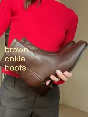 NEW @stevemadden rich chocolate-brown ankle boots 🤎🍂👢