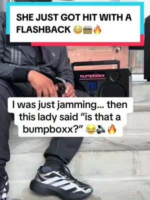 This Bumpboxx had her reminiscing about the old-school days! Then I showed her what this one can do… and she wanted one! 🔊🔥 #B#BumpboxxB#BoomboxO#OldSchoolVibesB#BluetoothSpeakerTikTokMadeMeBuyIt 