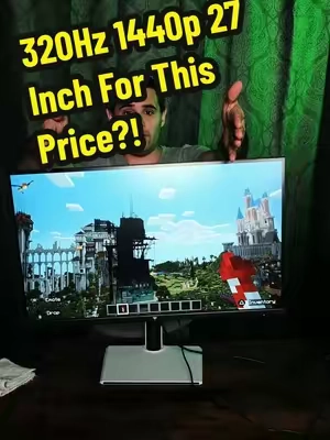 320Hz 1440p 27inch gaming Monitor for this price!? #monitor #gamingmonitor #highrefreshrate #GamingSetup #tiktokshopstockup 