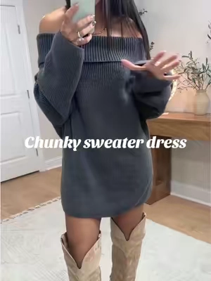 FINALLY a sweatdress that looks just as good on #dress #sweaterdress #fallfashion 