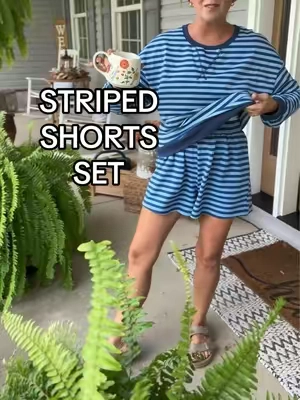Low stock alert!! #set #stripedset #shortsset #falloutfits #matchingset 