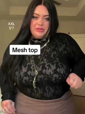 Perfect for fall layering 💃 #plussizefashion #sheertop #meshtop #lacetop #FallFashion 