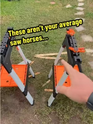 These are a huge upgrade from your standard saw horses. @Pony Jorgensen #sawhorse #tiktokshopstockup #tiktokshopcreatorpicks #creatorsearchinsights #foldupworkbench 