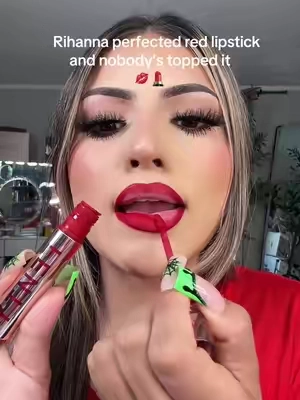 Fenty beauty THE MVP ... this is what a red lip should look like 😮‍💨💋 #FentyBeauty #TheMVP #redlipstick #redlips 